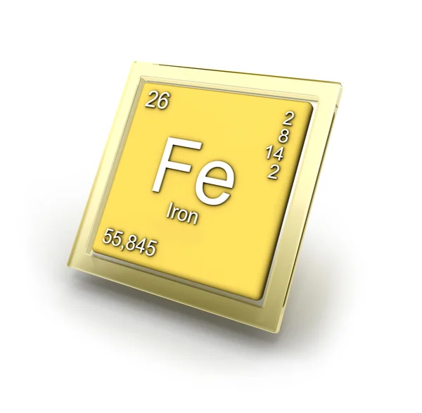 Ferrum element sign — Stock Photo, Image