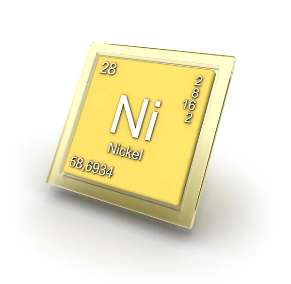 Nickel chemical element sign — Stock Photo, Image