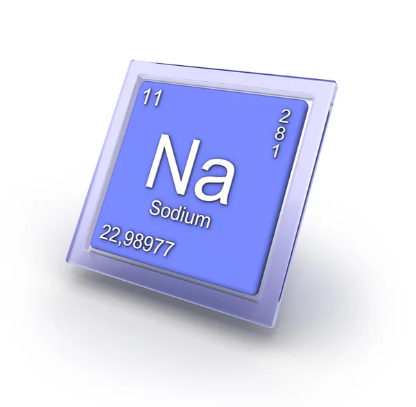 Natrium grundämne tecken — Stockfoto