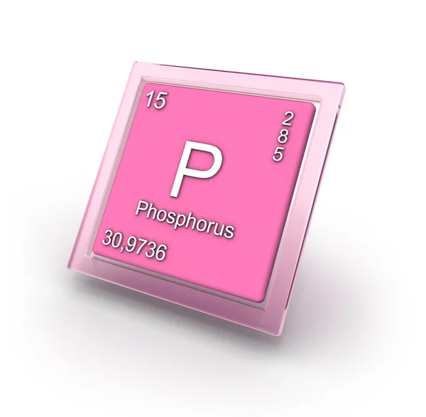Phosphorus chemical element sign — Stock Photo, Image