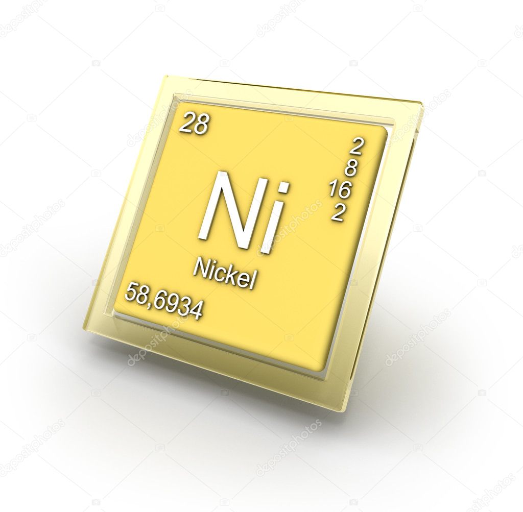 Nickel chemical element sign