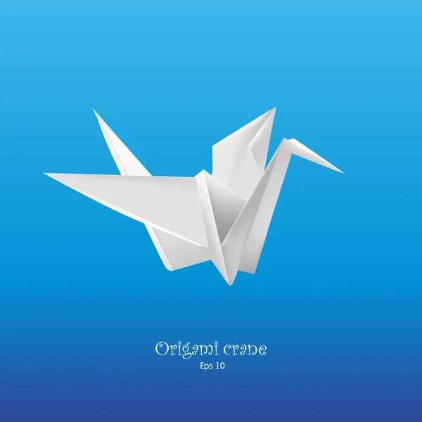 Origami crane — Stock Vector