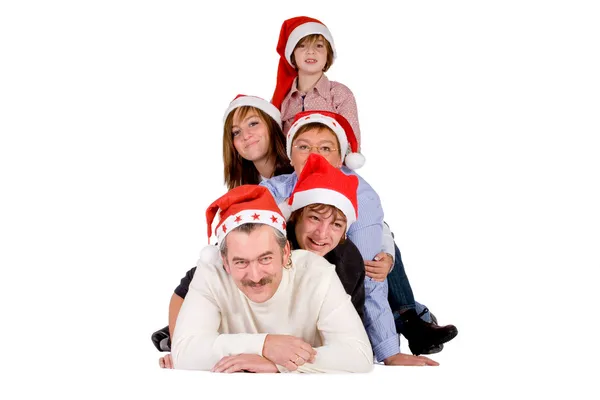 Happy christmas crowd — Stock Photo, Image