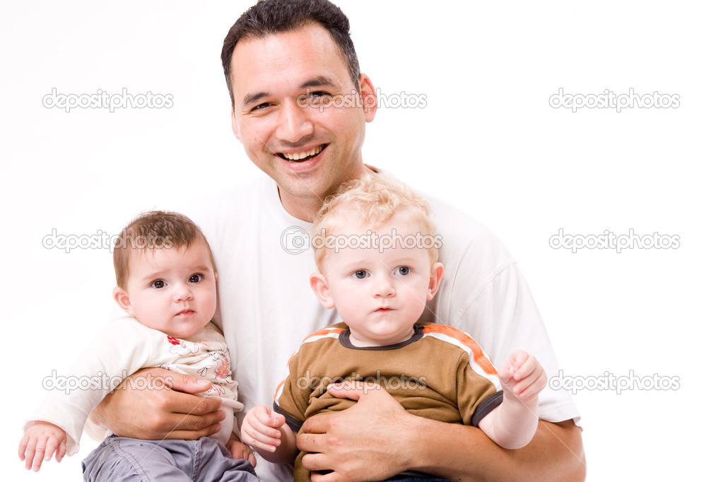 Daddy and his 2 childs