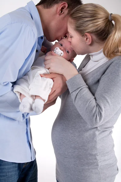 Ouders en de baby — Stockfoto