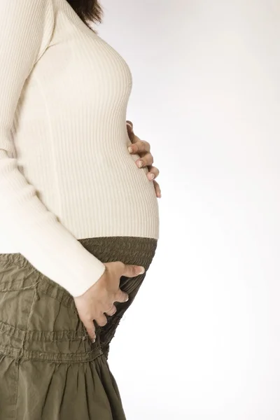 Figur studie av gravid kvinna — Stockfoto