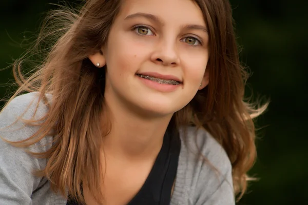 Adolescent avec des cheveux volants Photos De Stock Libres De Droits