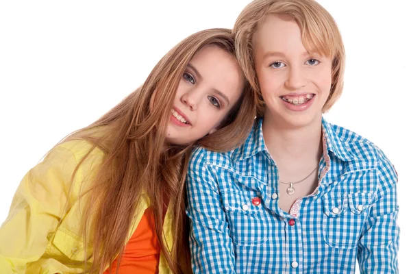 Portrait of 2 girls — Stock Photo, Image