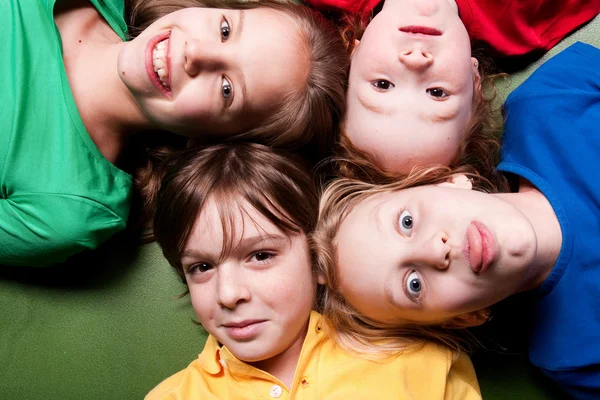 Happy color schoolkids — Stock Photo, Image