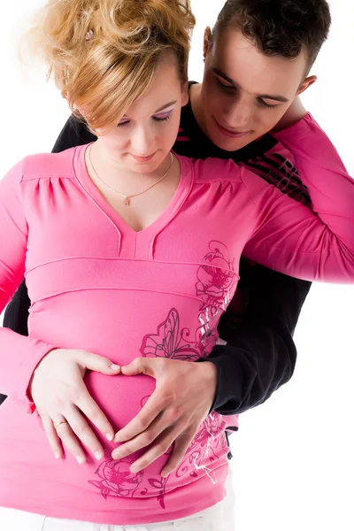 Young expecting couple — Stock Photo, Image