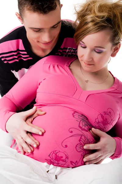 We and our filled belly — Stock Photo, Image