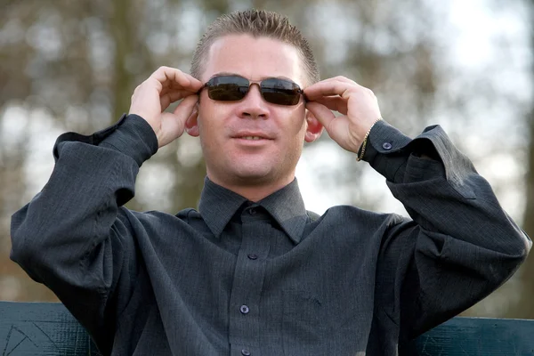 Young man with sunglasses — Stock Photo, Image