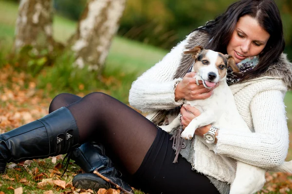 Con mi adorable perro —  Fotos de Stock