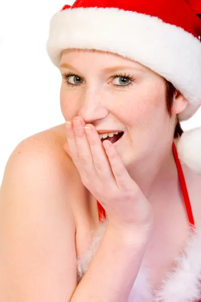 Christmas faerie looking surprised — Stock Photo, Image