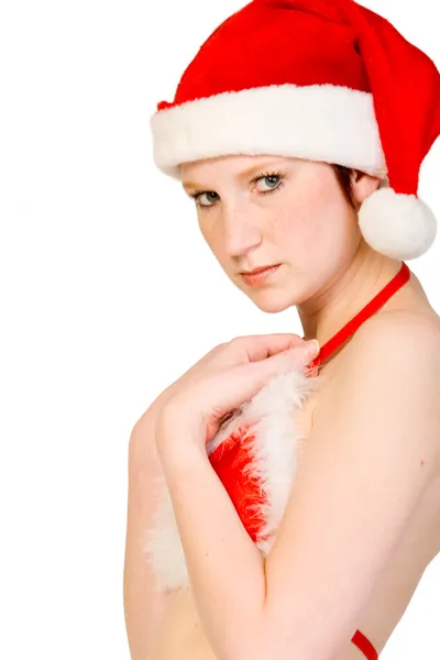 Christmas faerie looking seductive — Stock Photo, Image