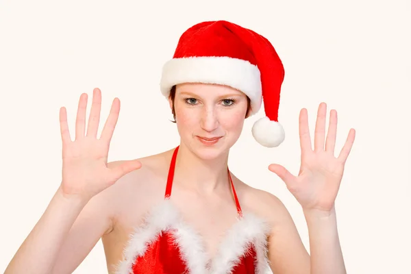 Studio portrait of a Christmas faerie — Stock Photo, Image