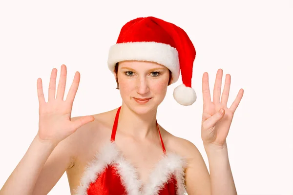 Studio portrait of a Christmas faerie — Stock Photo, Image