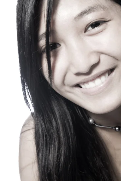Asijská dívka úsměv — Stock fotografie