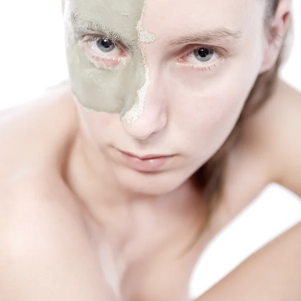 绿色 claymask — ストック写真