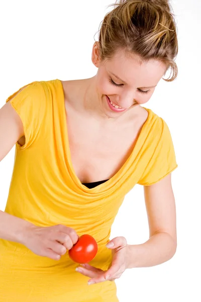 Tomaten schälen — Stockfoto