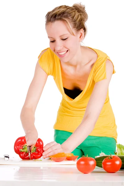 Cut the paprika — Stock Photo, Image