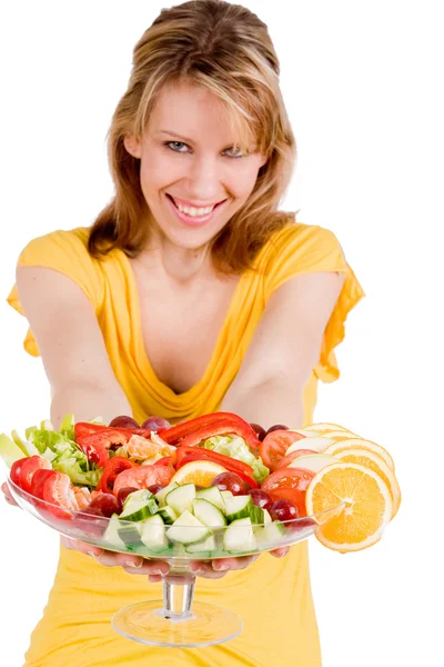 U wilt een stuk van salade — Stockfoto