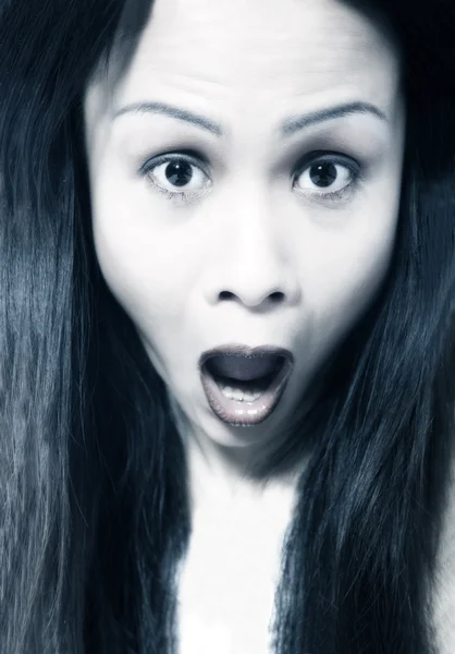 Asian girl being scary — Stock Photo, Image
