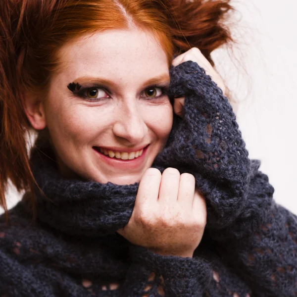 Laughing redhead — Stock Photo, Image