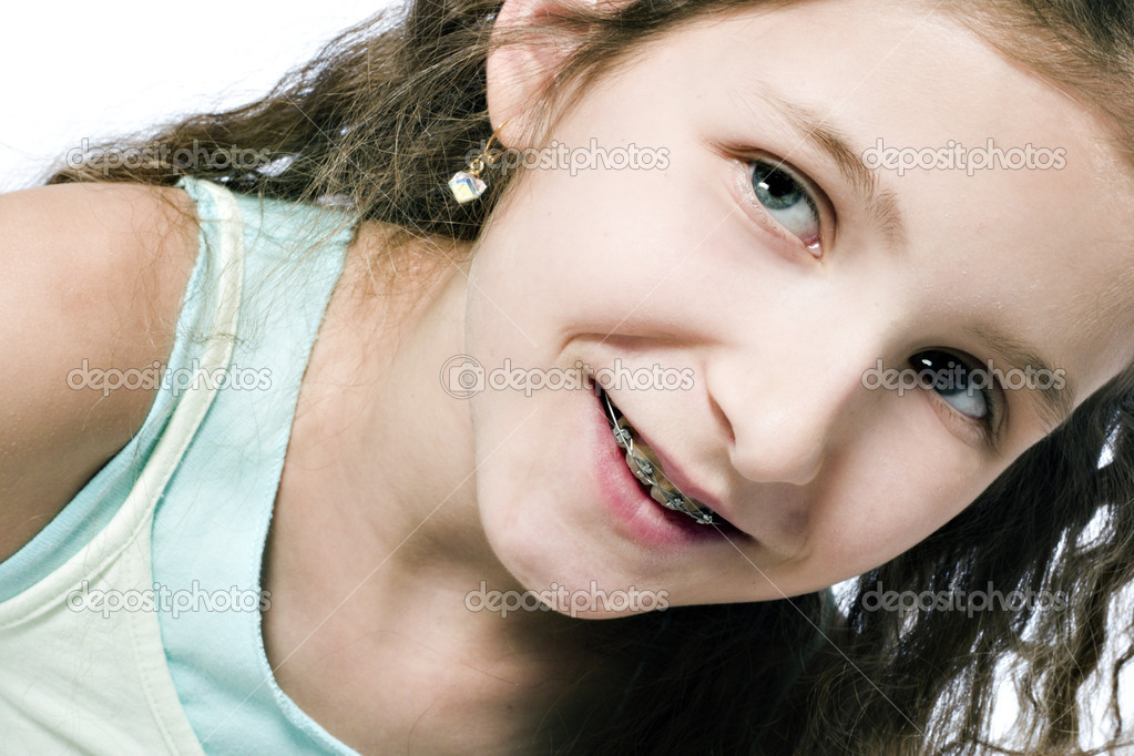 Young girl looking happy