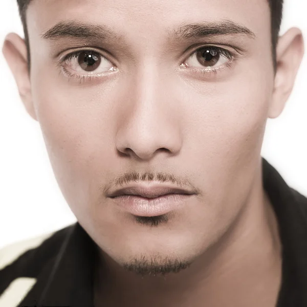 Indonesian young man in duo-tone — Stock Photo, Image