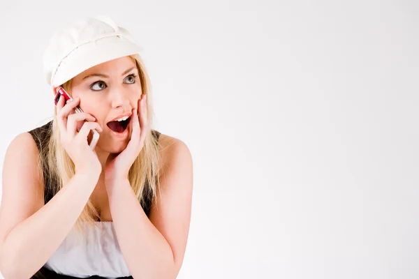 Happy Callgirl — Stock Photo, Image