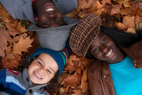 Multiracial portrait of 3 kids — Stock Photo, Image