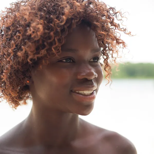 Portrait of a black girl — Stock Photo, Image