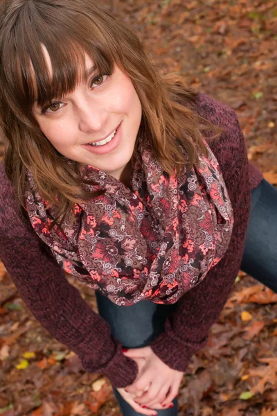 Young autumn girl — Stock Photo, Image