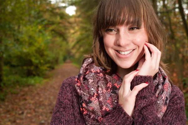 Smiling portrait with a path — Stock Photo, Image