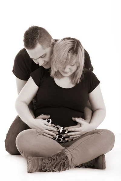 Pregnant couple — Stock Photo, Image