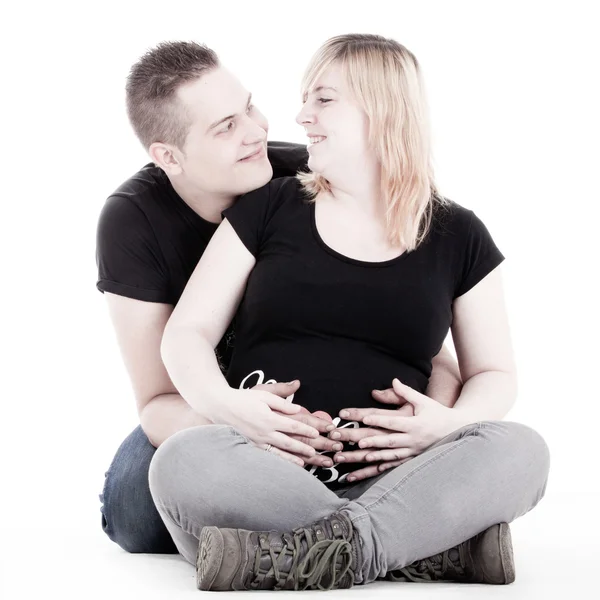 Happy pregnant couple — Stock Photo, Image