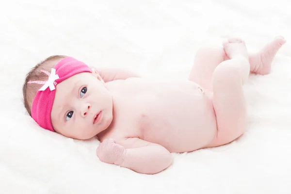 美しさ、格子縞の女の赤ちゃん — ストック写真