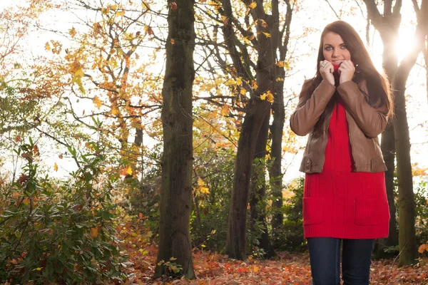 Girl in the autumn — Stock Photo, Image