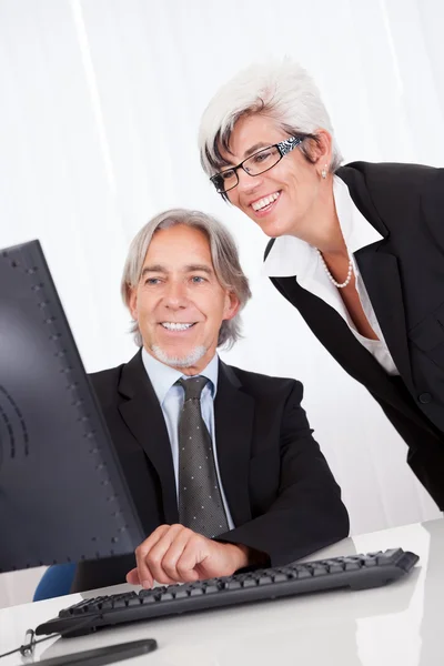 Senior partners at a business meeting — Stock Photo, Image