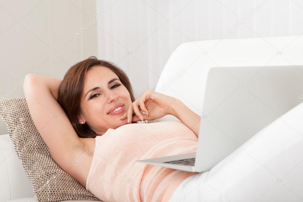 Young Woman With Laptop