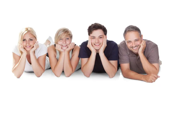 Happy friendly family relaxing — Stock Photo, Image