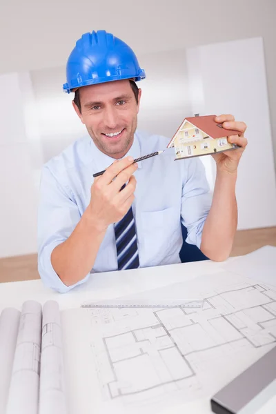 Portrait Of A Cheerful Architect — Stock Photo, Image