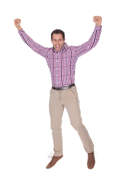 Portrait Of Young Man Cheering — Stock Photo, Image