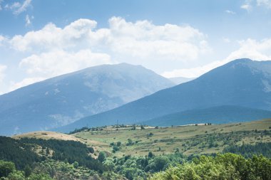Panoramik dağ manzaralı pyrenees, andorra