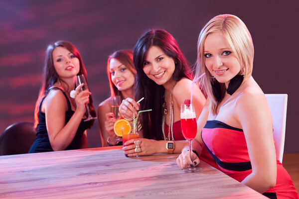 Female friends enjoying a night out