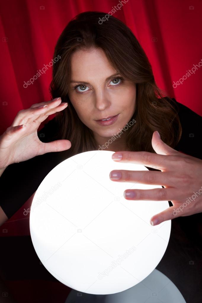 Fortuneteller with glowing ball
