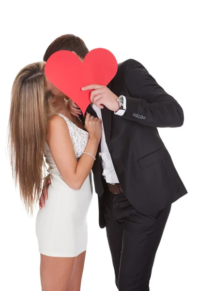 Lover showing affection for lady — Stock Photo, Image