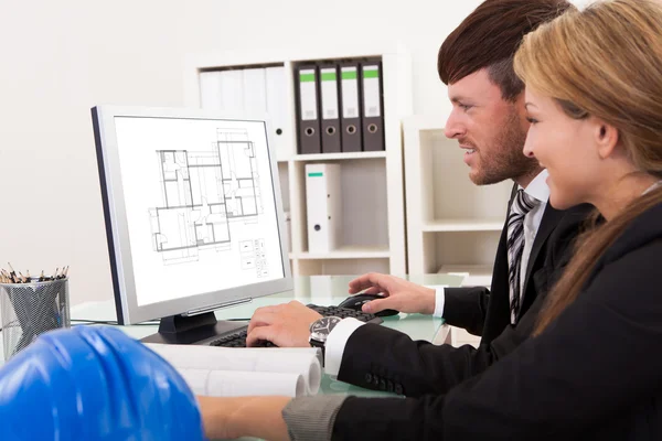 Two architects or structural engineers — Stock Photo, Image