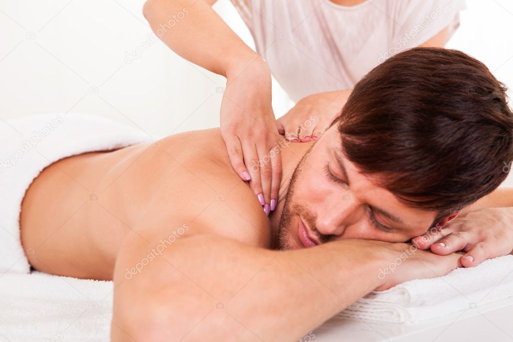 Man having a shoulder massage